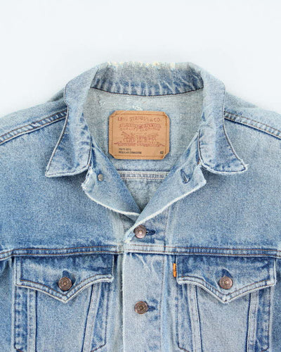 Vintage 80's Levi's Orange Tab Light Wash Denim Jacket - M