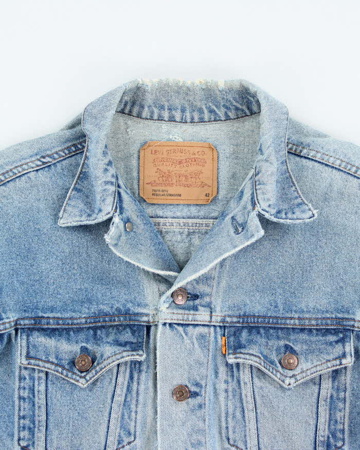 Vintage 80's Levi's Orange Tab Light Wash Denim Jacket - M