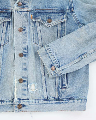 Vintage 80's Levi's Orange Tab Light Wash Denim Jacket - M