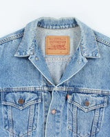Vintage 80's Levi's Orange Tab Medium Wash Denim Jacket - M