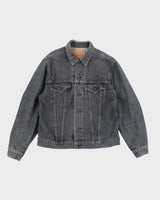 Vintage 90's Levi's Grey Stone Wash Denim Jacket - M
