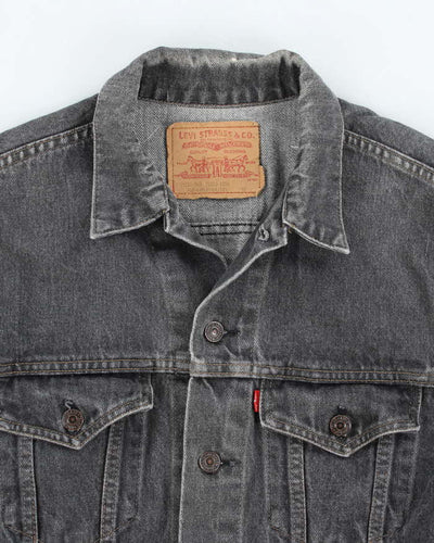 Vintage 90's Levi's Grey Stone Wash Denim Jacket - M