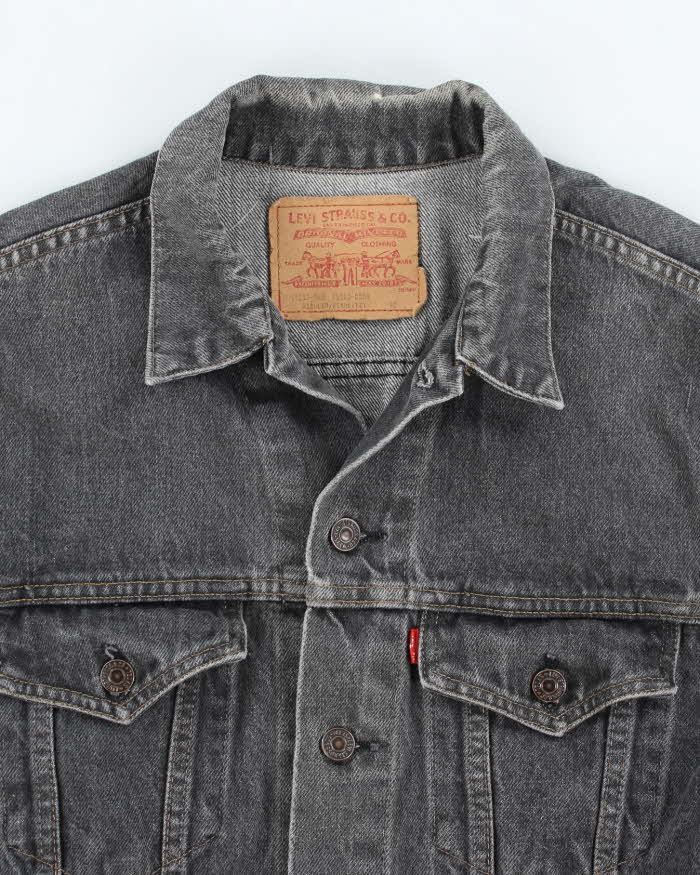 Vintage 90's Levi's Grey Stone Wash Denim Jacket - M