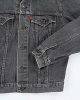 Vintage 90's Levi's Grey Stone Wash Denim Jacket - M