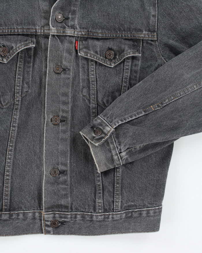 Vintage 90's Levi's Grey Stone Wash Denim Jacket - M