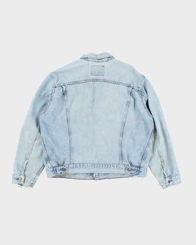 Vintage 90's Levi's Distressed Light Wash Denim Jacket - L