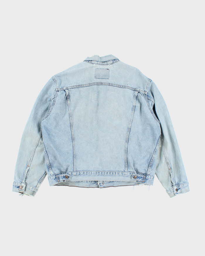 Vintage 90's Levi's Distressed Light Wash Denim Jacket - L