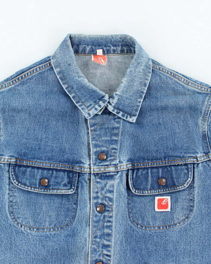 Vintage 80's GWG Heavyweight Snap Button Denim Chore Jacket - L