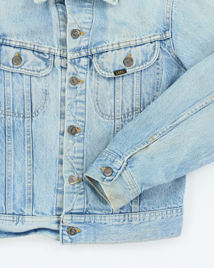 Vintage 80's Lee Ultra Light Wash Denim Jacket - S