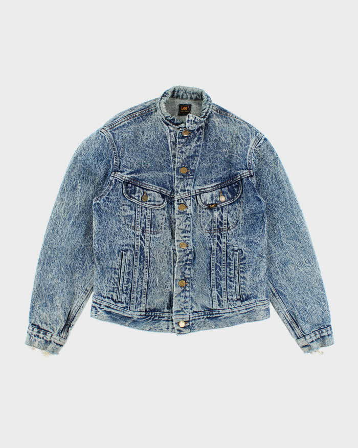 Vintage 80's Lee Acid Wash Denim Jacket - M