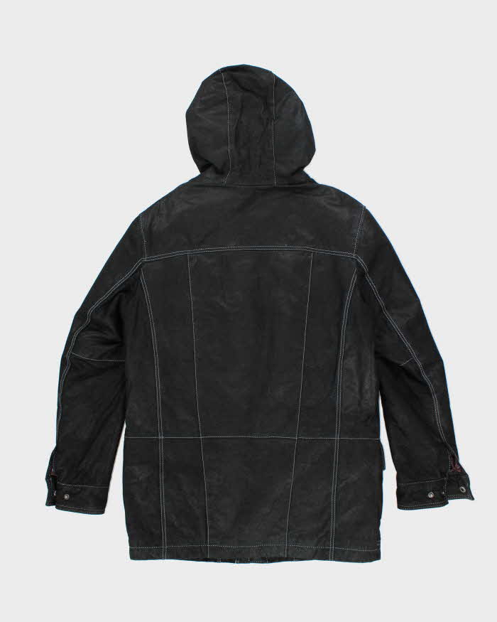 Vintage 90's Danier Heavyweight Suede Hooded Jacket - XS