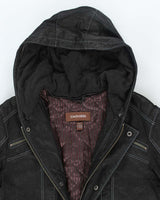 Vintage 90's Danier Heavyweight Suede Hooded Jacket - XS