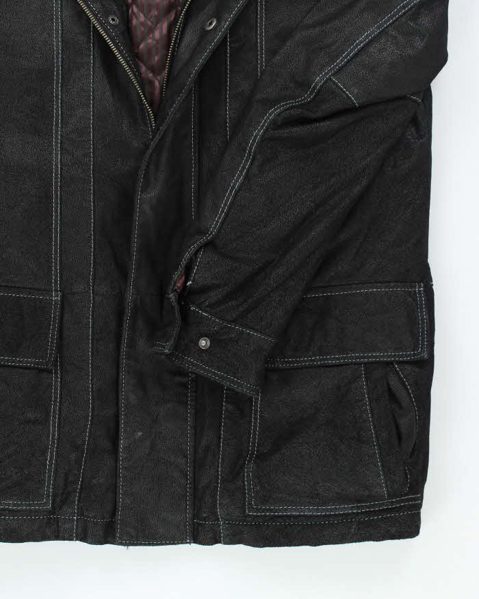 Vintage 90's Danier Heavyweight Suede Hooded Jacket - XS