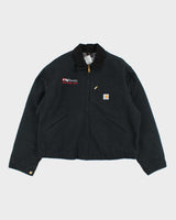 Vintage 00s Carhartt Dark Navy Fleece Lined Workwear Detroit Jacket - XXL