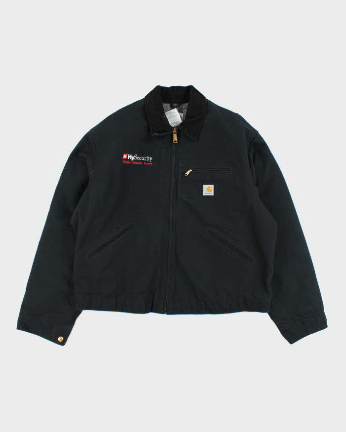 Vintage 00s Carhartt Dark Navy Fleece Lined Workwear Detroit Jacket - XXL
