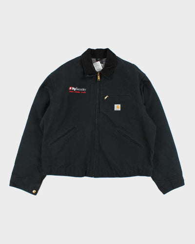 Vintage 00s Carhartt Dark Navy Fleece Lined Workwear Detroit Jacket - XXL