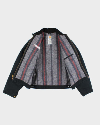 Vintage 00s Carhartt Dark Navy Fleece Lined Workwear Detroit Jacket - XXL