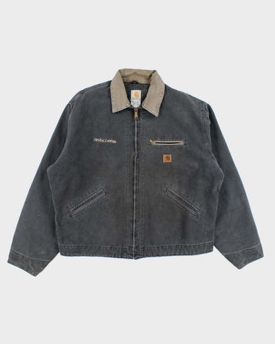 Vintage 00s Carhartt Navy Fleece Lined Workwear Jacket - XL