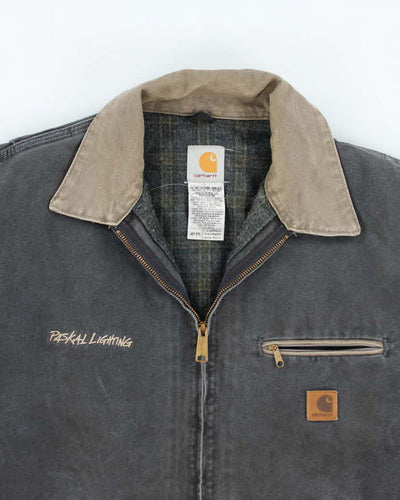 Vintage 00s Carhartt Navy Fleece Lined Workwear Jacket - XL