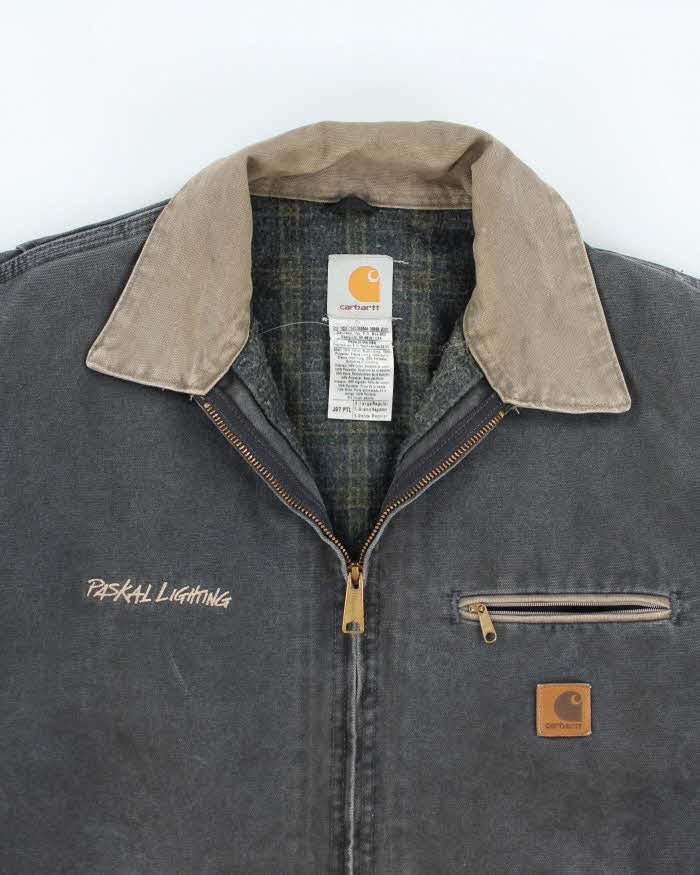 Vintage 00s Carhartt Navy Fleece Lined Workwear Jacket - XL