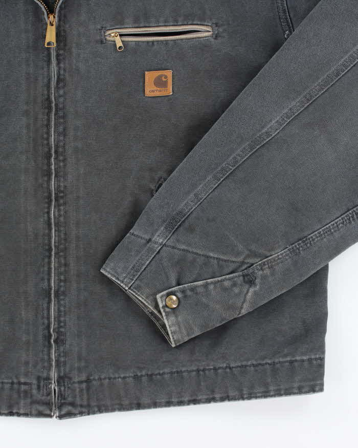 Vintage 00s Carhartt Navy Fleece Lined Workwear Jacket - XL