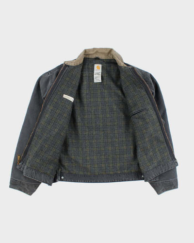 Vintage 00s Carhartt Navy Fleece Lined Workwear Jacket - XL