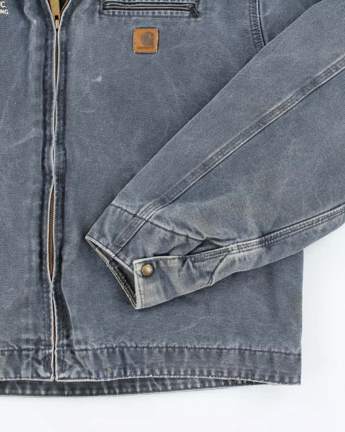 Vintage 00s Carhartt Navy Fleece Lined Workwear Jacket - 2XL Tall
