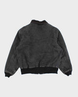 Vintage 90s Carhartt Faded Black Fleece Lined Workwear Jacket - XL