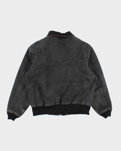 Vintage 90s Carhartt Faded Black Fleece Lined Workwear Jacket - XL