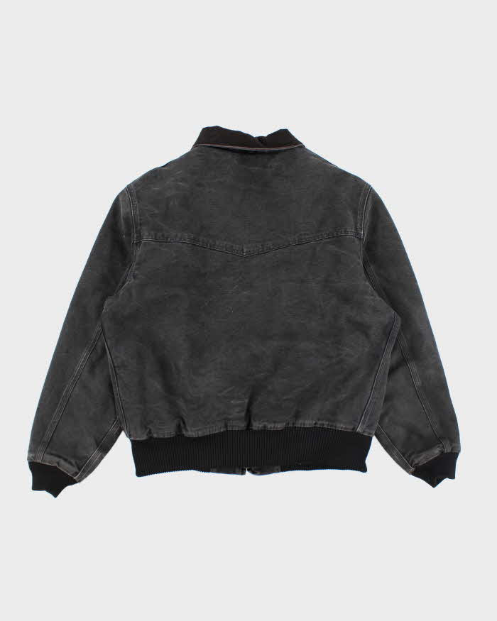 Vintage 90s Carhartt Faded Black Fleece Lined Workwear Jacket - XL