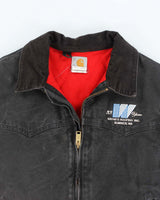Vintage 90s Carhartt Faded Black Fleece Lined Workwear Jacket - XL