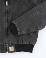 Vintage 90s Carhartt Faded Black Fleece Lined Workwear Jacket - XL