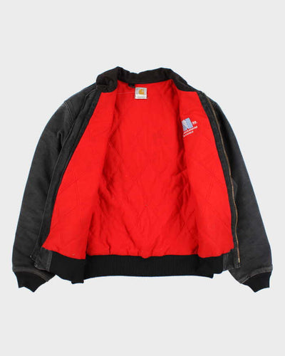 Vintage 90s Carhartt Faded Black Fleece Lined Workwear Jacket - XL