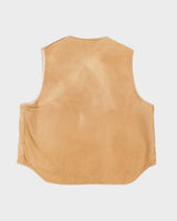 Vintage 90s Carhartt Fleece Lined Beige Sleeveless Jacket - XL