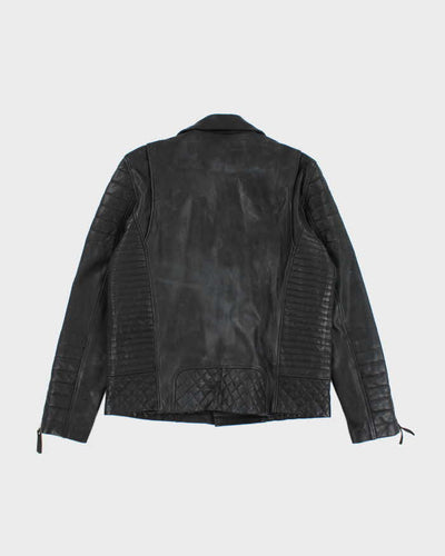 Vintage Leather Heavyweight Biker Jacket - M