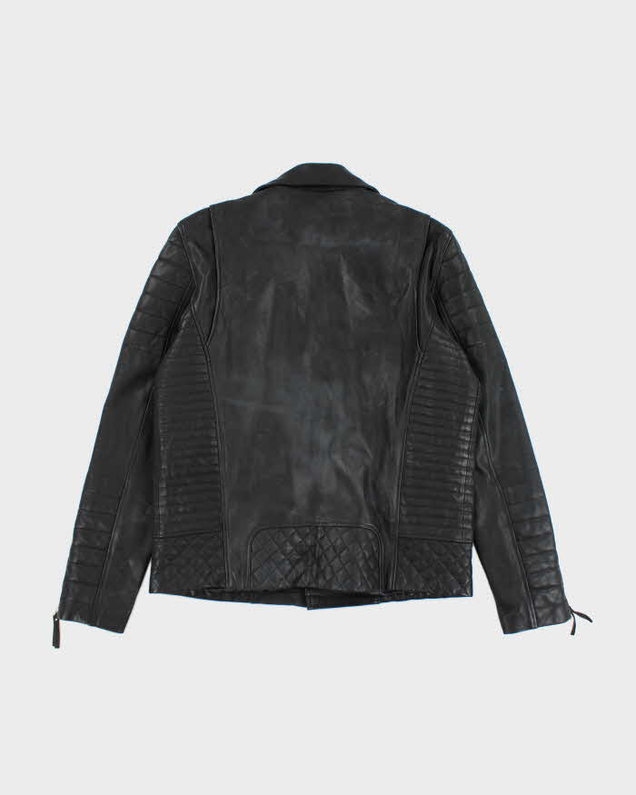 Vintage Leather Heavyweight Biker Jacket - M