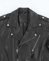 Vintage Leather Heavyweight Biker Jacket - M