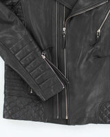 Vintage Leather Heavyweight Biker Jacket - M