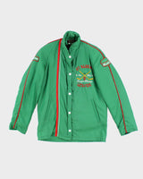 Vintage 80's Embroidered Insulated Collared Jacket - M