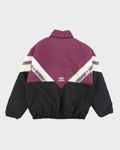Vintage 90's Umbro Patterned Windbreaker Jacket - L