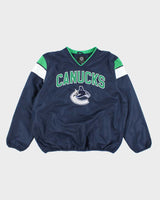 Vintage NHL Vancouver Canucks Hockey Lightweight Pullover Windbreaker Jacket - XXL