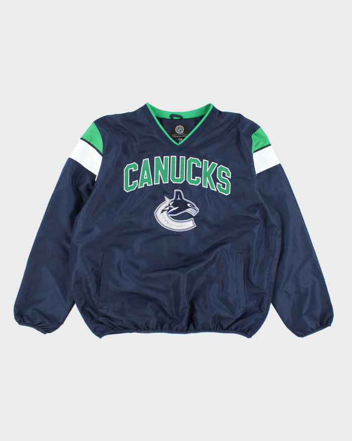 Vintage NHL Vancouver Canucks Hockey Lightweight Pullover Windbreaker Jacket - XXL