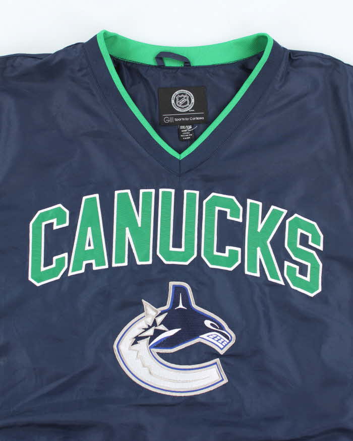 Vintage NHL Vancouver Canucks Hockey Lightweight Pullover Windbreaker Jacket - XXL