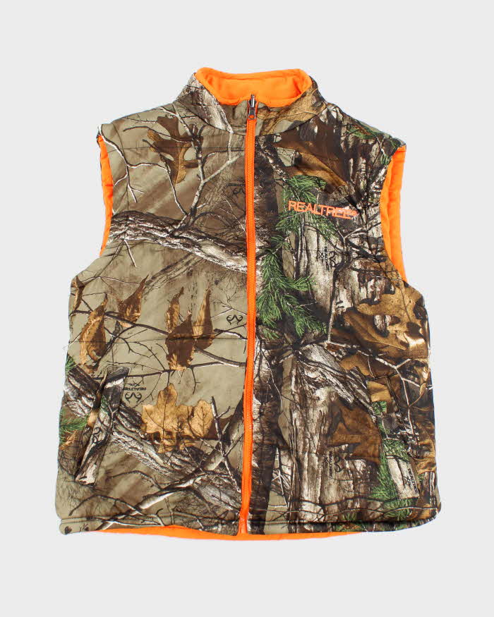 Vintage Y2K Real Tree Camouflage Insulated Gilet - M