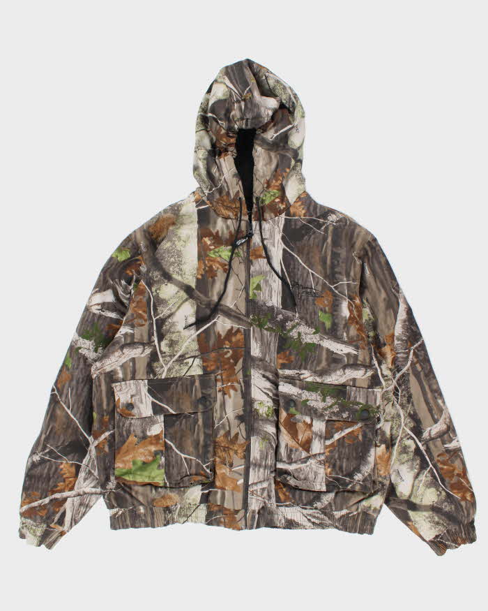 Vintage 2000's Heavyweight Camouflage Utility Hooded Jacket - XL