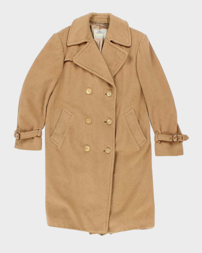 Vintage 80's Aquascutum Wool &amp; Cashmere Blend Overcoat - L