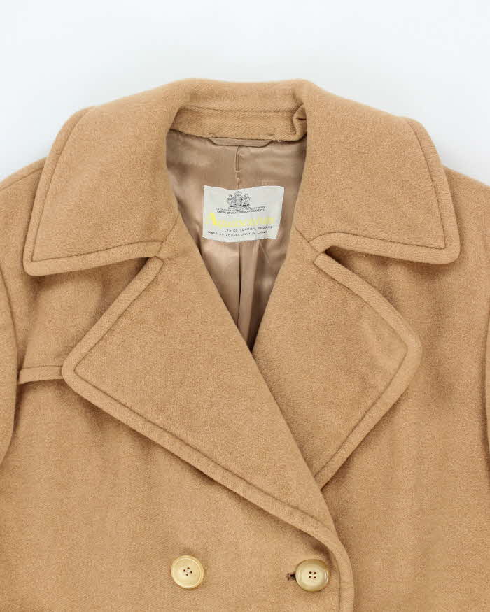 Vintage 80's Aquascutum Wool &amp; Cashmere Blend Overcoat - L