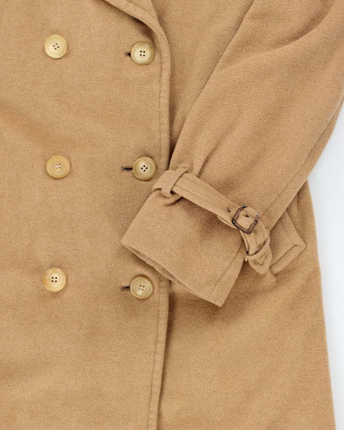 Vintage 80's Aquascutum Wool &amp; Cashmere Blend Overcoat - L