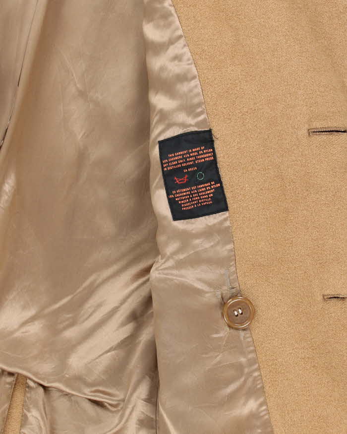 Vintage 80's Aquascutum Wool &amp; Cashmere Blend Overcoat - L