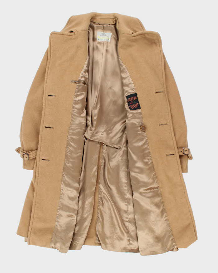 Vintage 80's Aquascutum Wool &amp; Cashmere Blend Overcoat - L